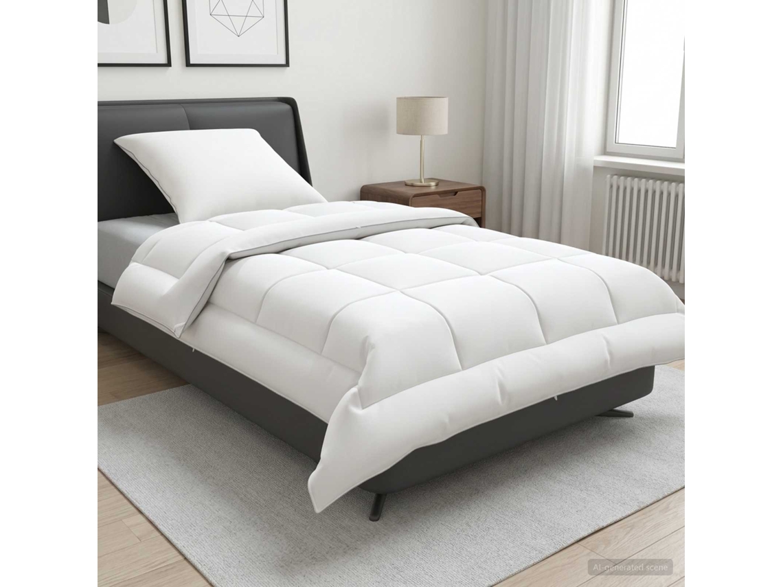 Vidaxl Conjunto De Edredão E Almofadas 2 Unid. 155x200 Cm Verão Lã