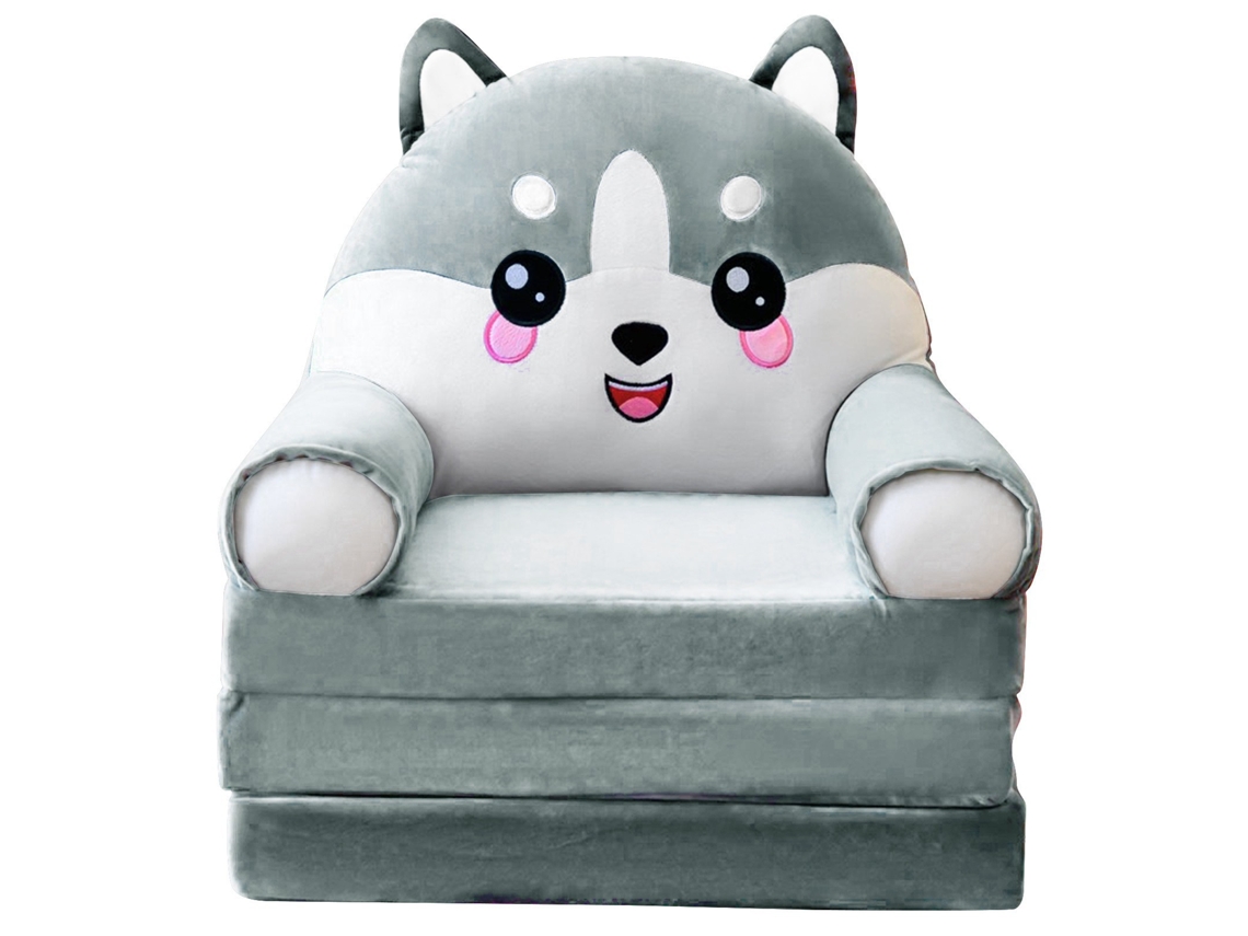 Capa de Sofa Infantil 2 em 1 Dobrável com Personagens Animados para Crianças