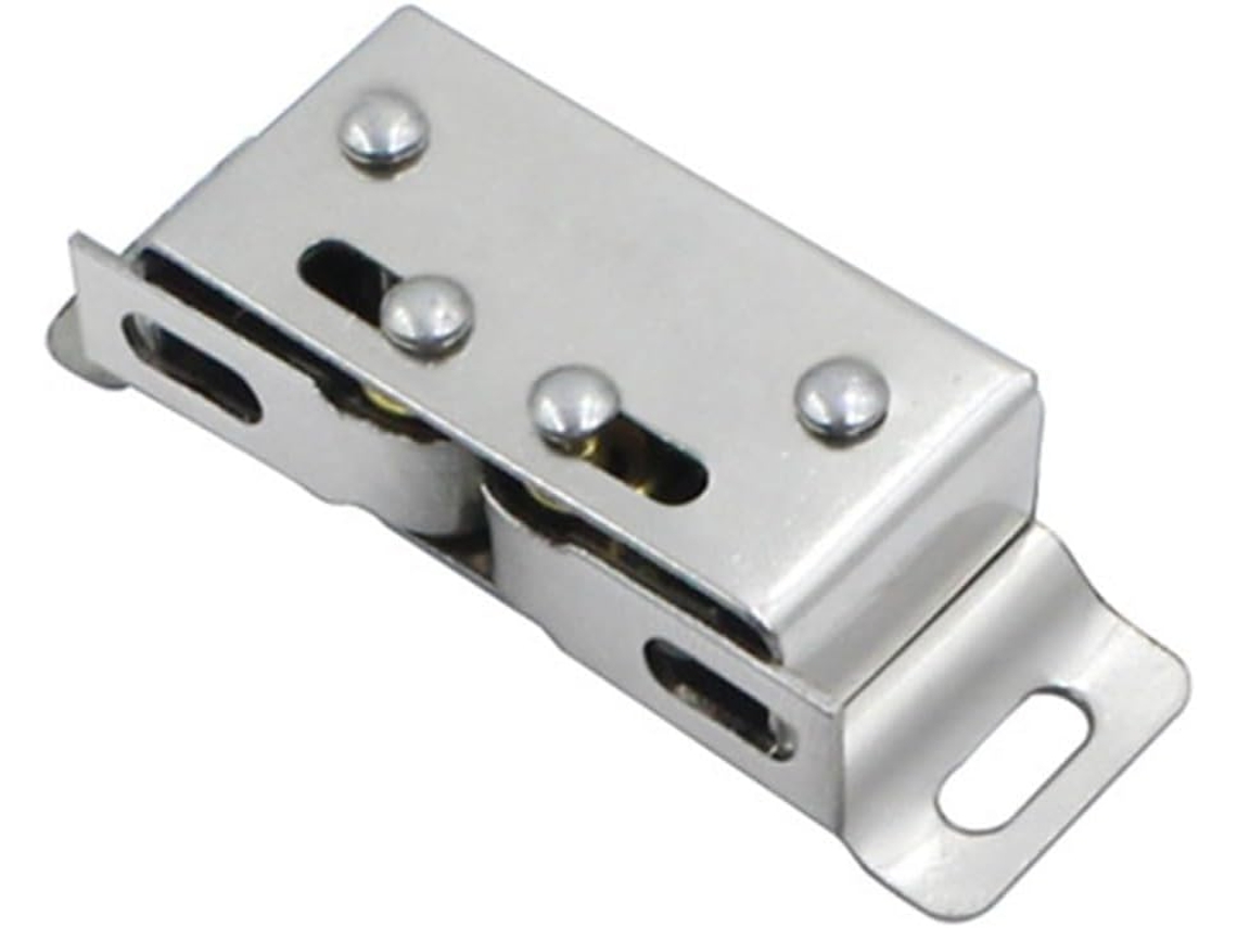 Fecho Magnético Premium Em Aço Inoxidável Para Armários, Com Design De Roletes Duplos, Mantém As Portas Fechadas Com