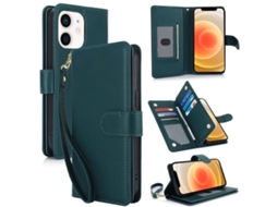 Capa Carteira De Couro Para Iphone 12 - Com Rfid - Para Vários Cartões