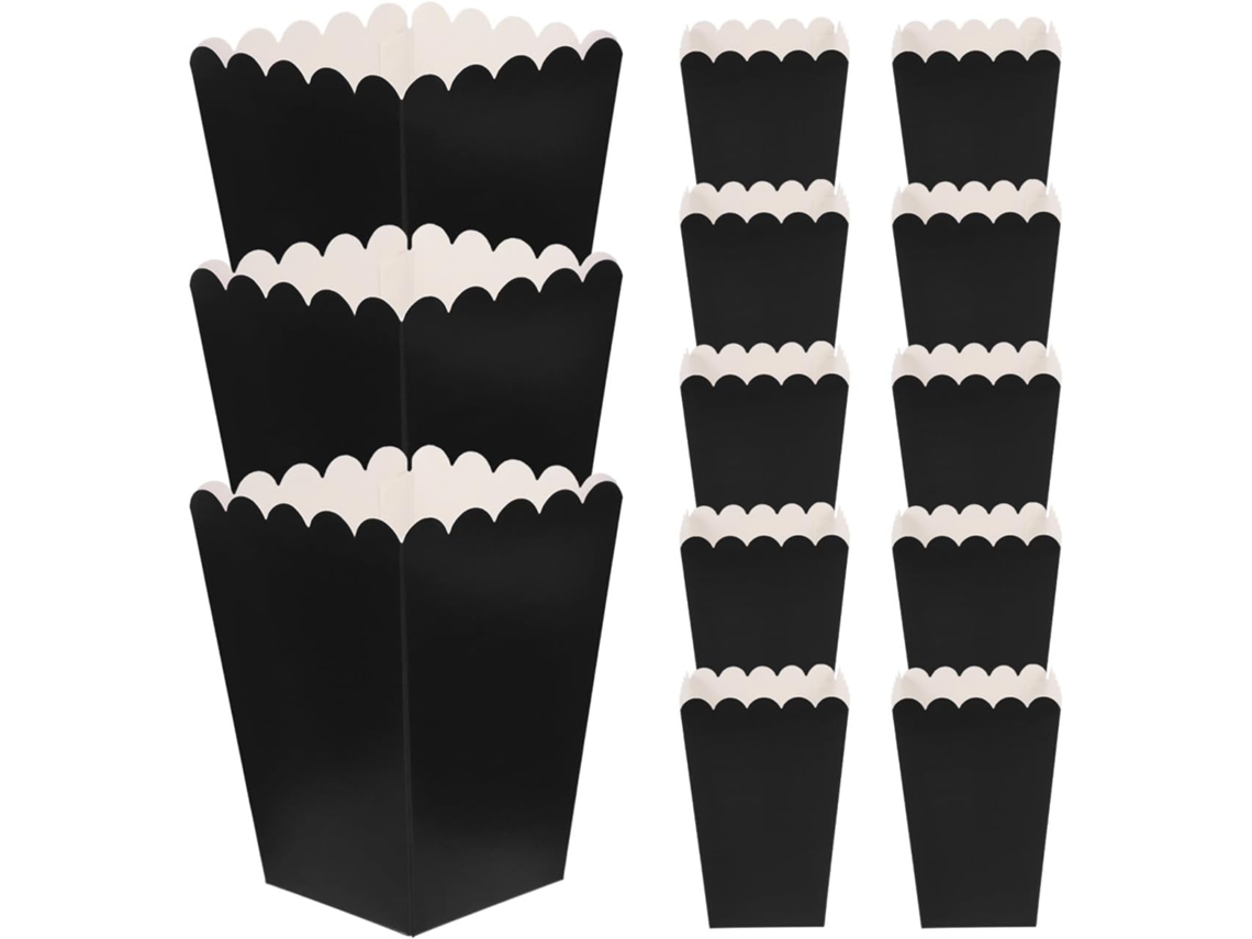 Caixas De Pipoca Dobráveis Papel Para Festas, 10, 7x 7, 5x 5, 5cm, Para Cinéfilos E Noites De Cinema Em Casa