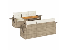 Garden Sofa Set, Garden Sofa Sets Vidaxl Bege Rattan / Vime (n/a)