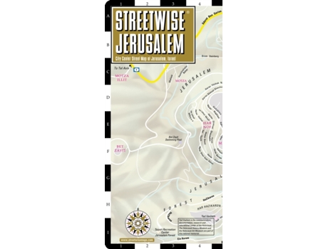Livro streetwise jerusalem map - laminated city center street map of jerusalem, israel de michelin (inglês)