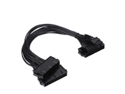 Adaptador De Fonte Dupla Com Cabo Síncrono 24pin Add3psu, Várias Opções Luz Dourada