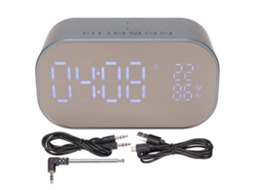 Altifalante Bluetooth LAXISCREED Relógio alarme com Espelho