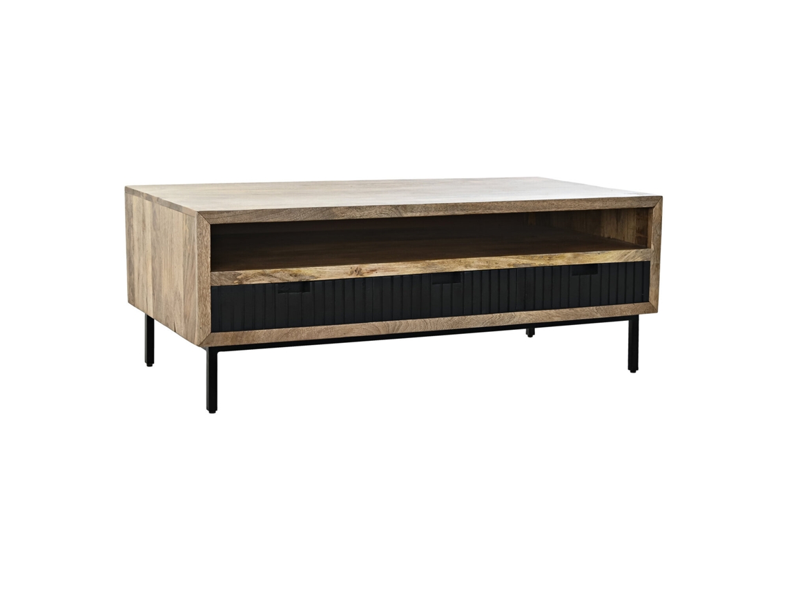 Mesa de centro em metal preto com formato de manga, 120x60x45cm ALEXANDRA HOUSE LIVING