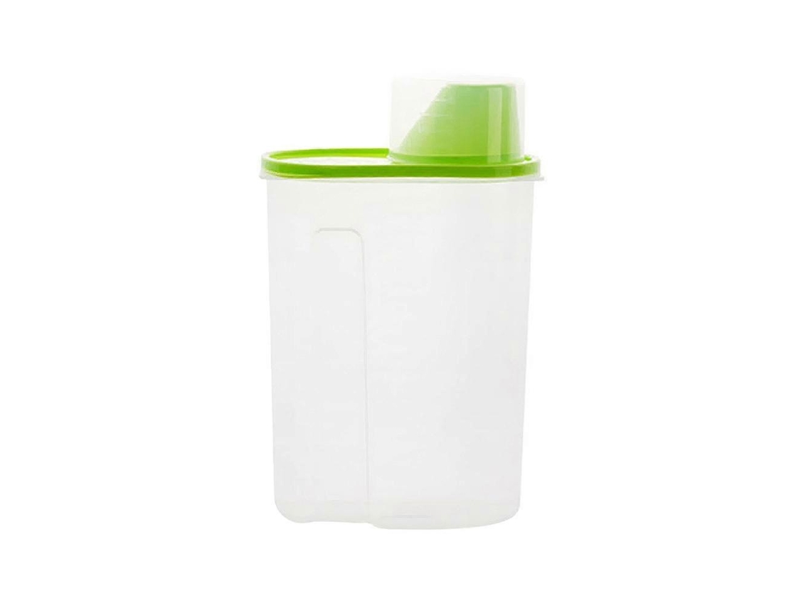 Recipiente Hermético, Em Plástico, Com Copo Medidor, Com Bico Dosador, Transparente, Para Arroz