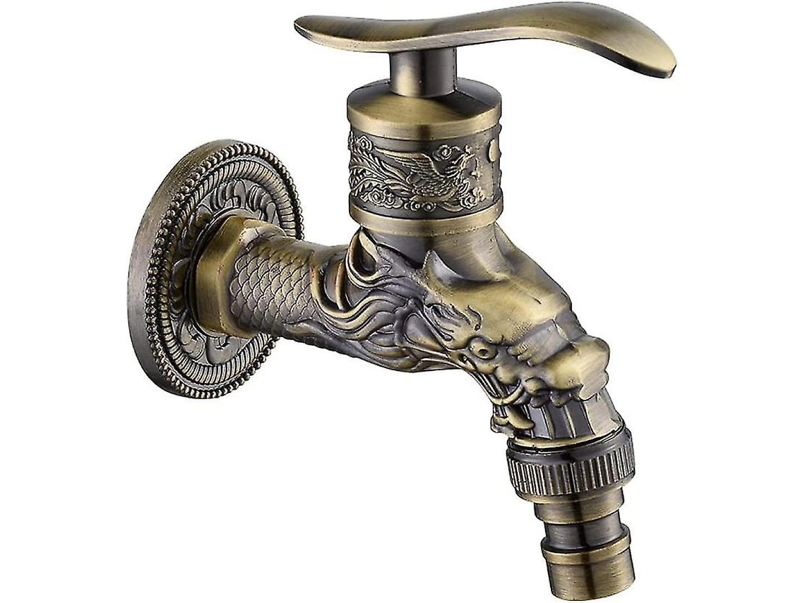 Grifo de latão antigo de design europeu para banheiro cozinha e jardim instalação fácil e durável com manija individual | S/MARCA