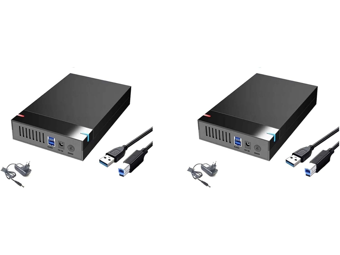Gabinete Para 2 Discos Rígidos De 3,5 Polegadas Com Conexão Usb 3.0 Externo, Transferência De Dados