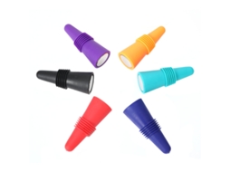 Pacote Com 6 Rolhas De Silicone Reutilizáveis ​​para Garrafas De Vinho.