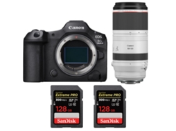 Eos R5 Mark Ii + Rf 100 500mm F/4.5 7.1 L Is Usm + 2 Sandisk 128gb Uhs ii 300mb/s + Ebook “20 Dicas para Fotos Que Impressionam” CANON