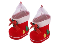 2 Meias De Natal Com Pingente Decorativo, Botas De Doces, Sacolas De Presente Olysi Shop (botas De Doces Grandes)