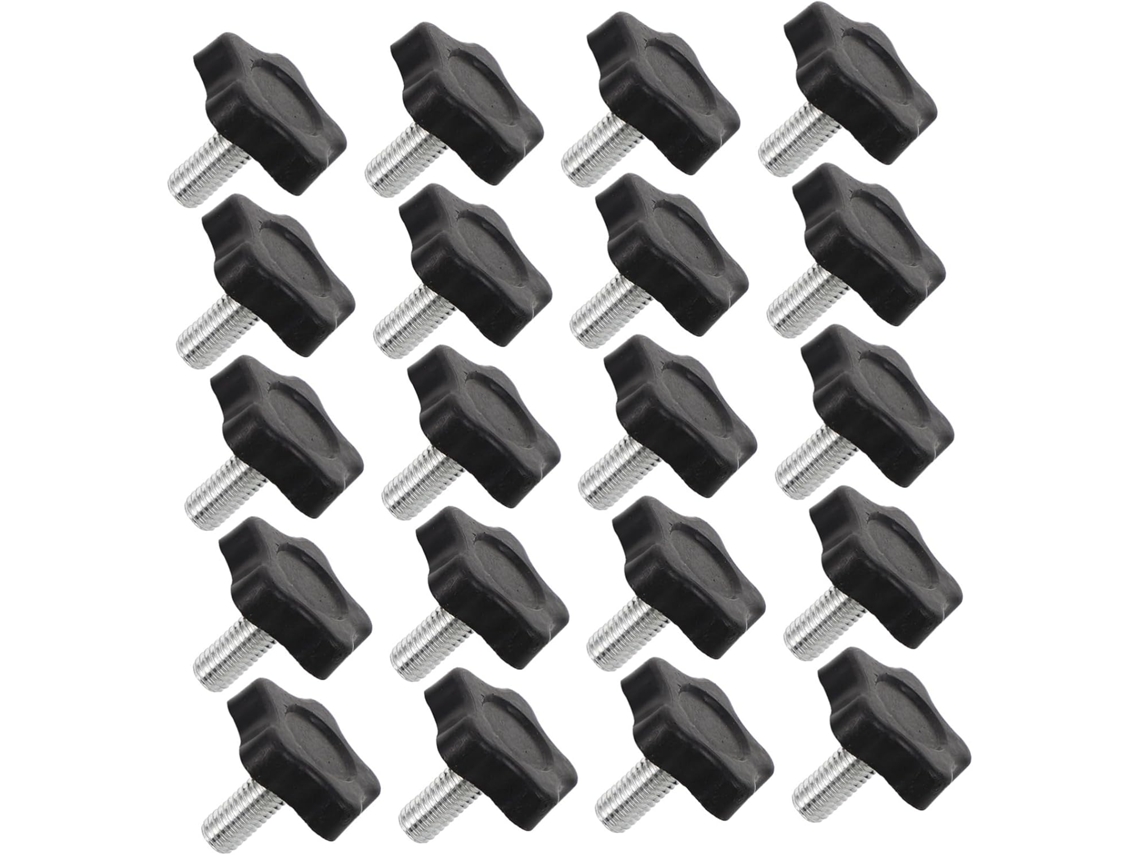Wooneky Conjunto De 20-niveladores Pés Armário Resistentes Para Móveis, Elevadores De Móveis Ajustáveis, Preto