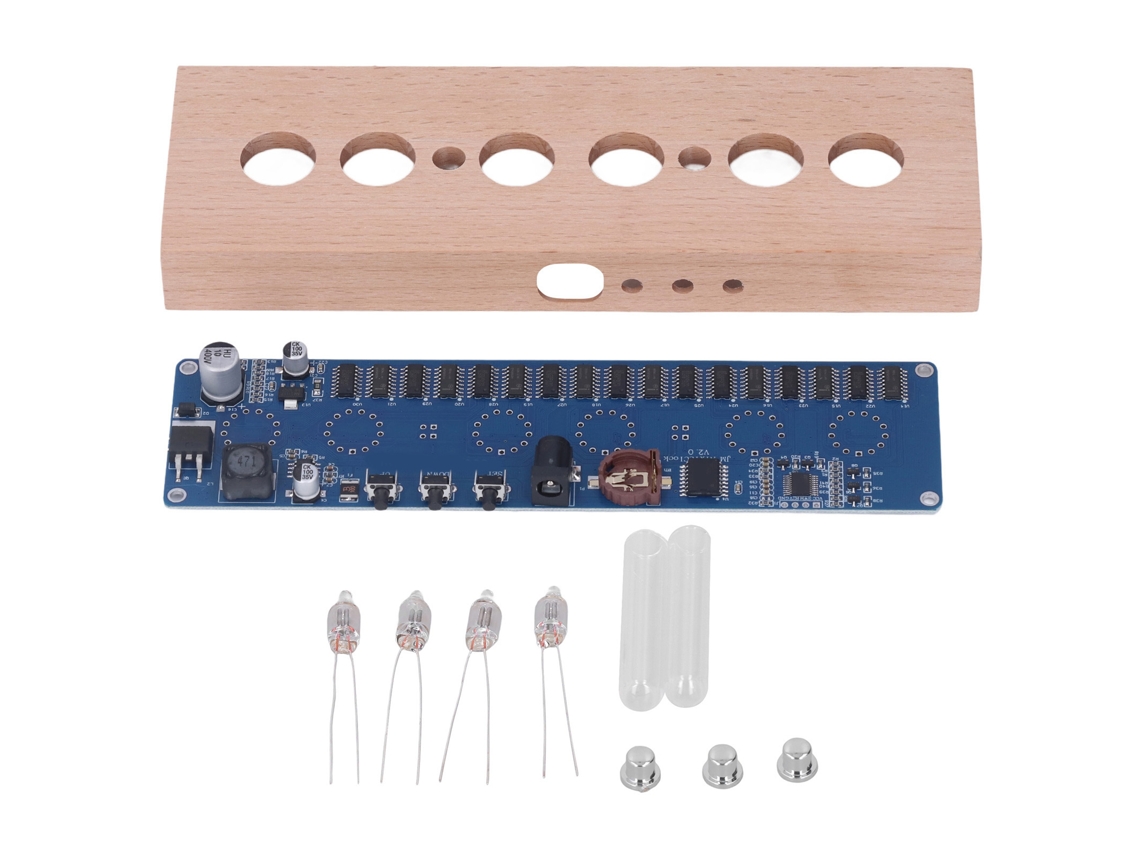 Kit Diy De Relógio De Tubo Nixie In14 De Alta Precisão Com Luz Para Decoração Residencial 12v Dc
