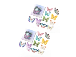 20 Adesivos De Borboletas Laser Holo Brilhantes Para Scrapbooking E Álbuns De Fotos
