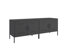 Conjunto 2 Móvel de tv VIDAXL Preto Aço ( 68x39x50,5 cm)