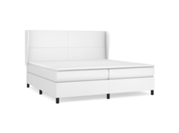 Box Spring Bed, Box Spring Beds Vidaxl Branco Couro Artificial (200 X 200 Cm)