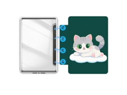 Capa Panoona Transparente Com Fixação Magnética Lateral Para Kobo Libra2 / Libra Colour 7 Polegadas Gatinho