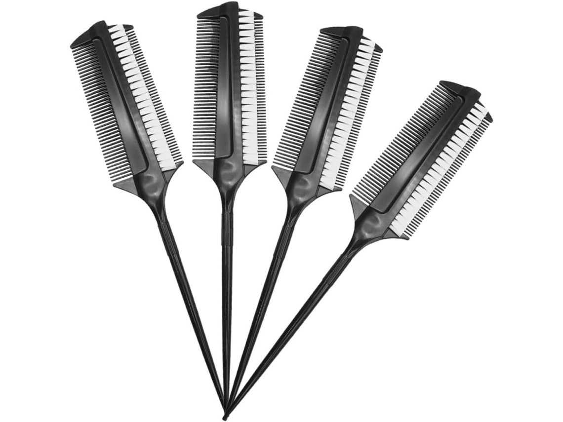 Escova De Cabelo Dupla Face Ifundom, Em Plástico Preto, Resistente A Altas Temperaturas, Para Tingir E Modelar Os