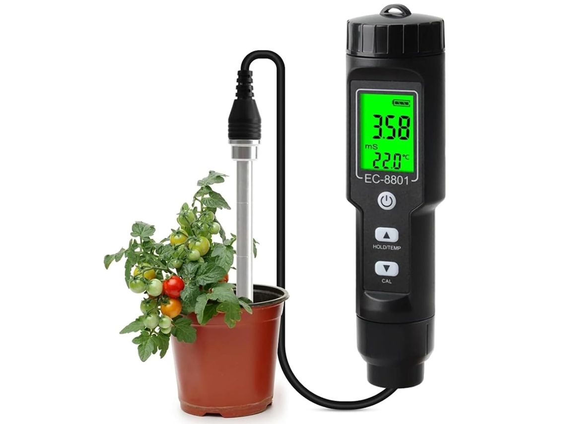 Medidor De Condutividade Elétrica Digital Do Solo Testador Portátil Com Compensação Automática Temperatura E