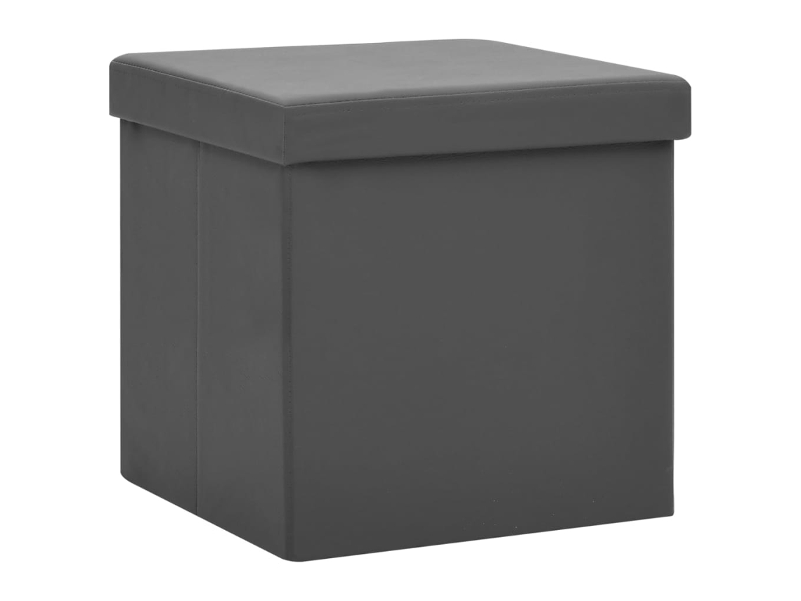 Storage Stool, Storage Stools Vidaxl Cinzeto Pvc (n/a)