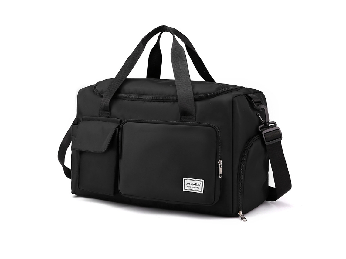 Mochila De Viagem Bolsa De Ginástica Com Compartimento Para Sapatos E Roupas Molhadas À Prova D'água Black