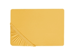 Sábana Beliani Janbu De Algodón Amarillo 140x200x30