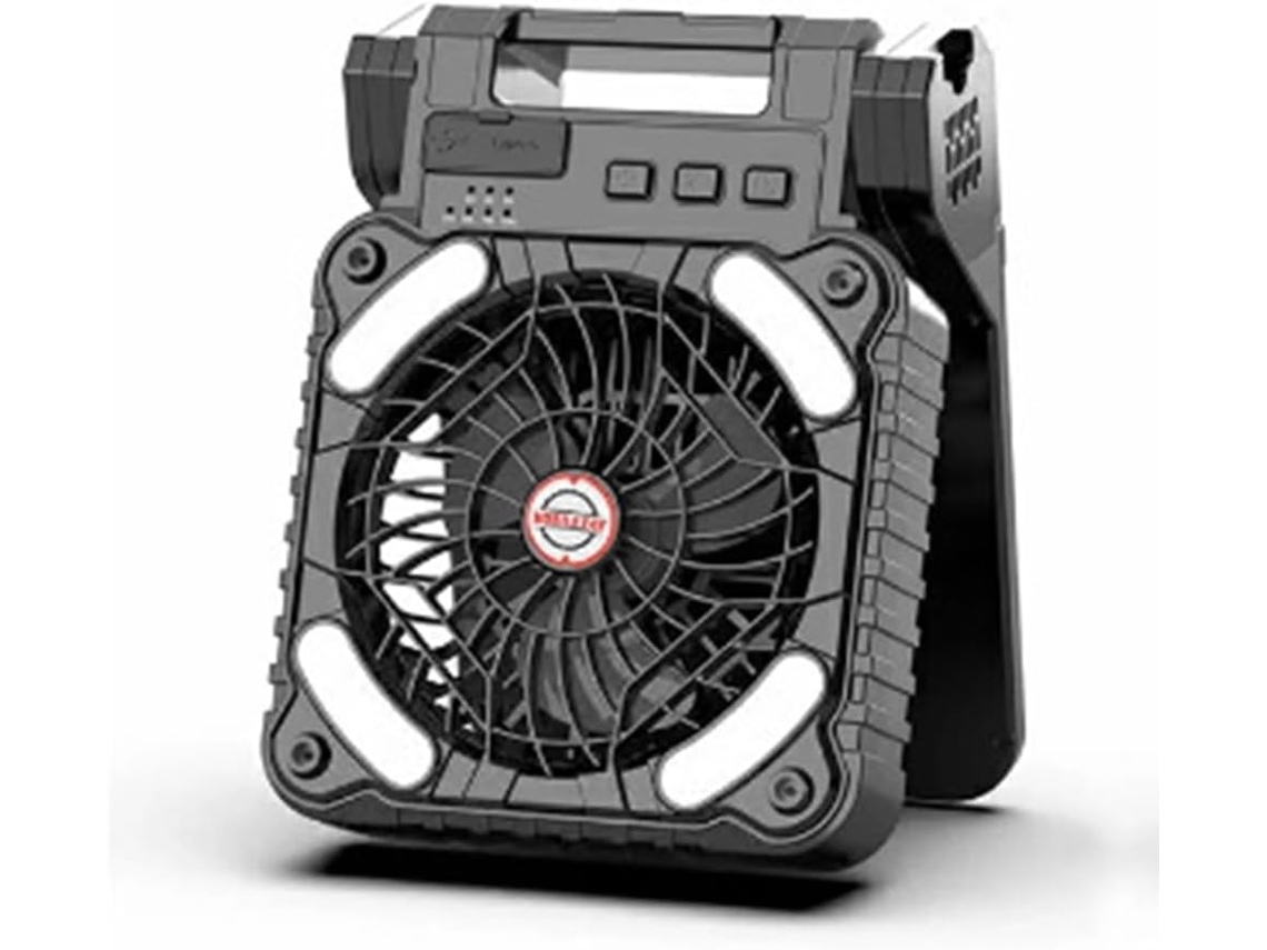 Ventilador Solar de Camping com Luz, Painel Portátil Recarregável SFUSHOS
