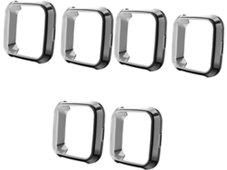 Conjunto De 6 Capas Protetoras Cromadas Para Smartwatch, Em Tpu,