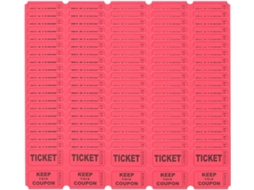 Bilhetes De Rifa Vermelhos, 200 Unidades, Papel, Bilhetes Numerados, Acessório