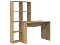 Conjunto 1 Mesa De Casa Vidaxl Castanho Derivados De Madeira (138,5 X 55 X 143 Cm)