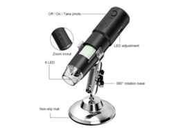 Microscópio Digital Sem Fio Profissional Hd 1000x Com 8 Led Wifi Para Android Ios Pc Telefones