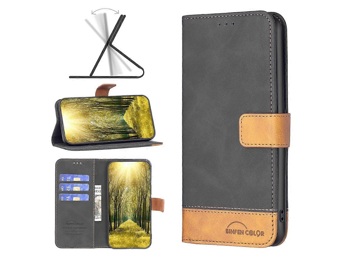 Capa De Celular Em Couro Sintético Com Toque Aveludado Para Motorola Moto G31 / G41 Bf11, Na Cor Correspondente.