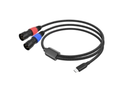 Xj Cabo De Áudio Auxiliar Usb, C Para Xlr Duplo Macho, 300 Cm