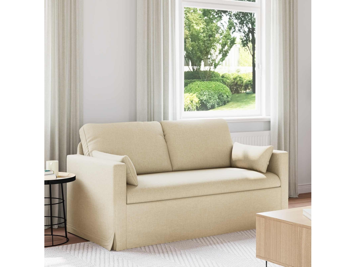 Vidaxl Sofá Creme 158 X 78 X 80 Cm Tecido