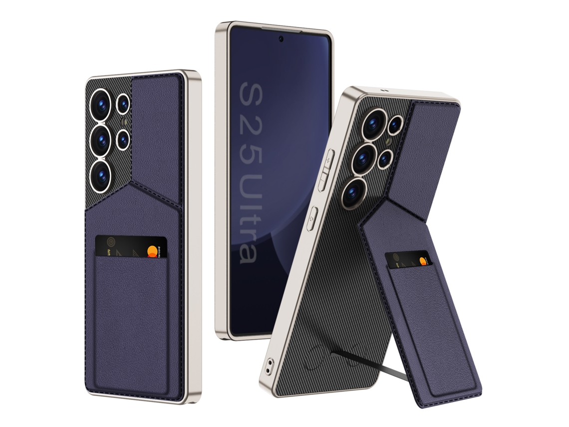 Capa Magnética Hexinyigjly Para Para Samsung S25 Ultra, Pele Com Carteira Removível E Suporte, Slot Para Cartões Roxo