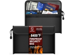 Bolsa De Segurança À Prova De Fogo Até 6400℉, Impermeável Para Guardar Passaportes, Documentos E Valores