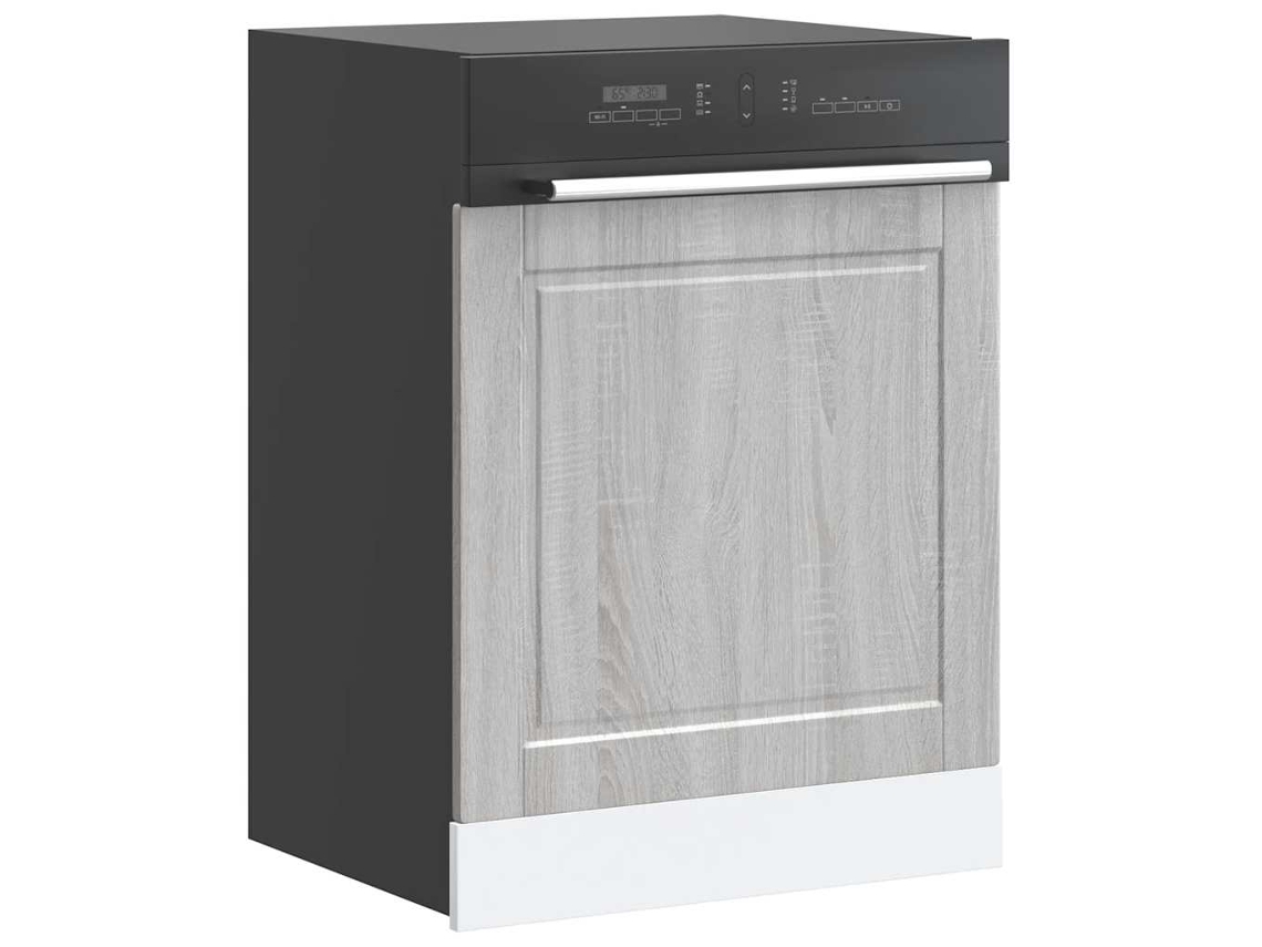 Vidaxl Painel Máquina Lavar Louça Porto Cinzento Sonoma 60x1,5x57 Cm