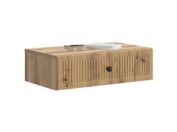 Mesa Lateral de Parede Carvalho Arttisan 59x34,5x17cm MAISON EXCLUSIVE