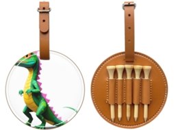 Bolsa para Guardar Tees de Golfe com Estampa de Lagarto Camuflado em Preto Fácil de Transportar e Mais Efici