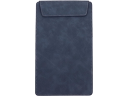 Porta-menus portátil em couro, tamanho A5 (15x25 cm), ideal para restaurantes e escritórios, com suporte para escrita e organização.
