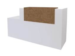 Balcão De Recepção Básico, 80 Cm, Adaptado Para Pessoas Com Mobilidade Reduzida. Direito. 116,9 X 240 X 64,4 Cm. Kubic. Ofilike
