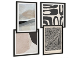Quadros Decorativos Para Parede Retratos Estilosos De Animais Moldura Preta Imagens Para Um Quarto Infantil Espelharte (conjunto De 4 Imagens)