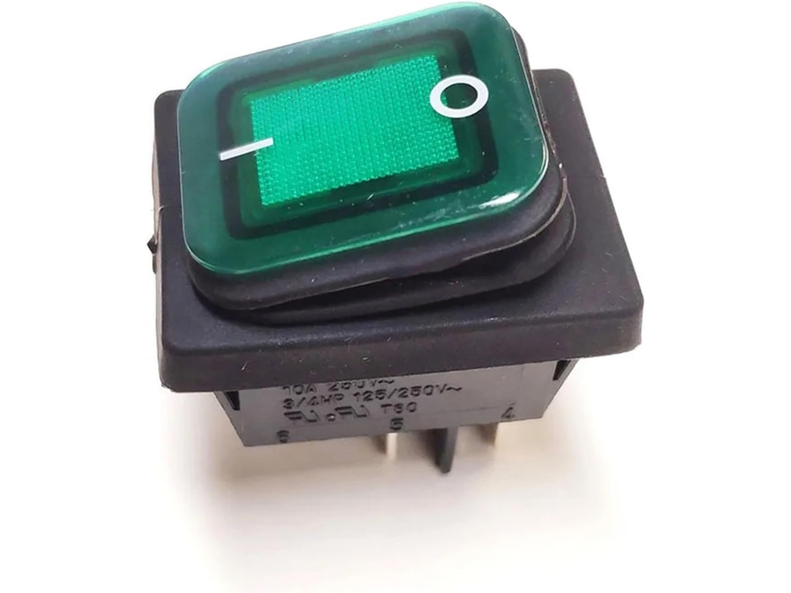 1pc Verde Rl2 4-pinos Duas Velocidades Indicador Placa De Empenamento Tipo Navio Interruptor Alimentação 16a250v