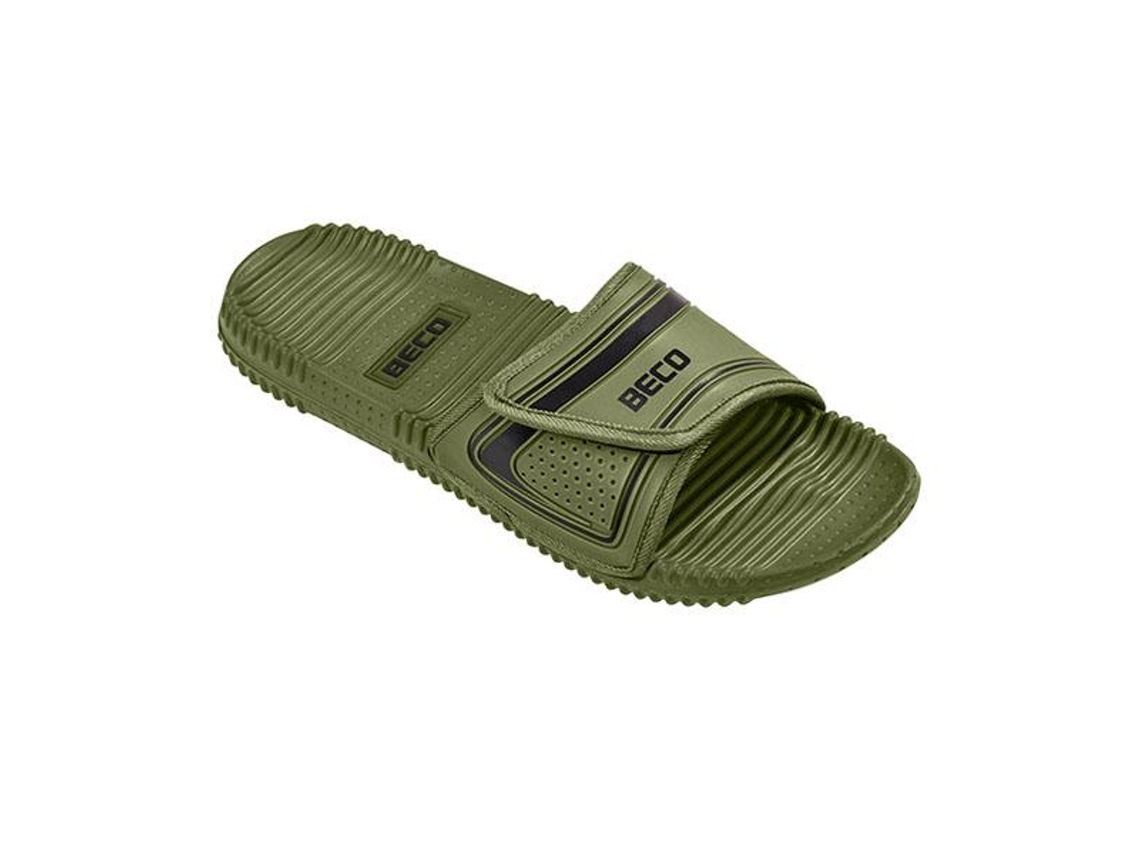 Beco Slides | Unissex | Velcro | Verde Oliva/preto