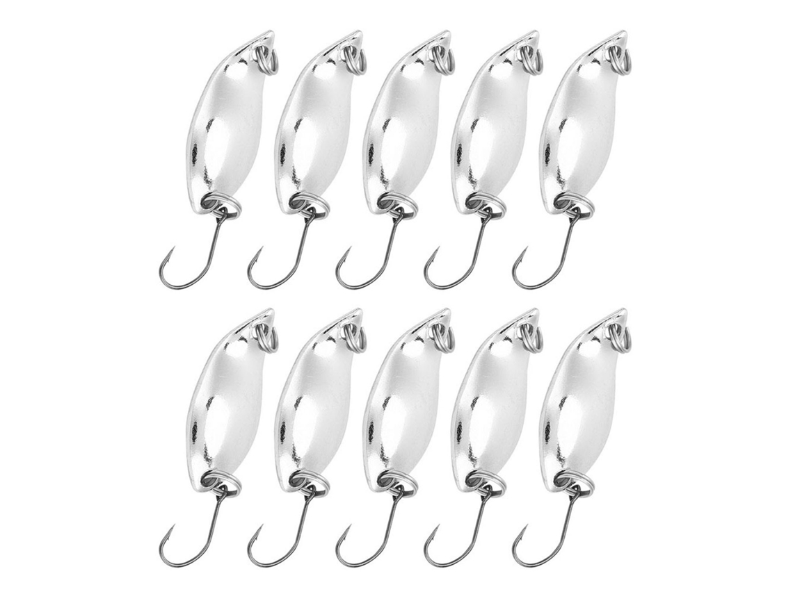 Isca Artificial de Pesca Metal Prata 2.5g 10pcs