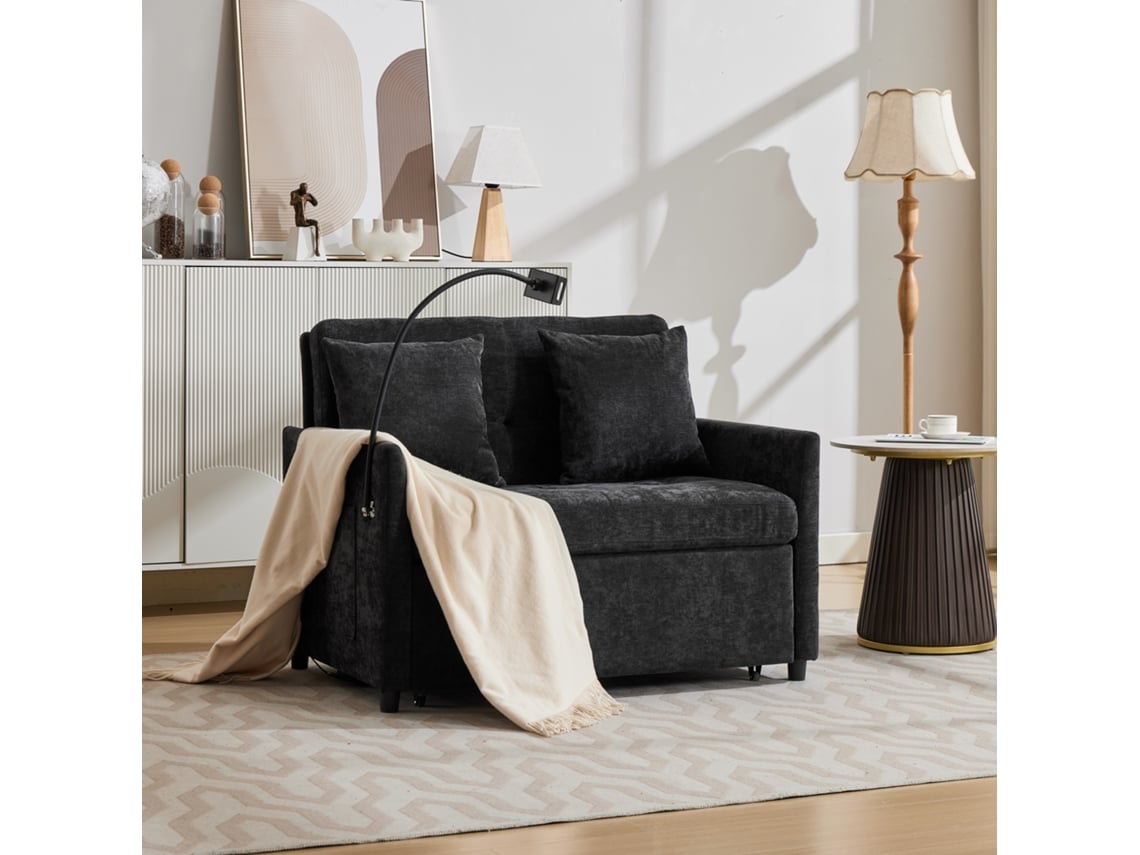Sofá De Tecido Com Design Minimalista E Moderno, Multifuncional E Deformável - Sofá-cama