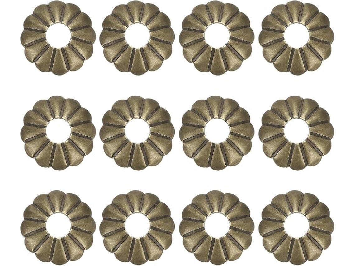 12 Peças Placa De Fundo Para Botão De Gabinete 0,79 Polegadas Bronze Tom