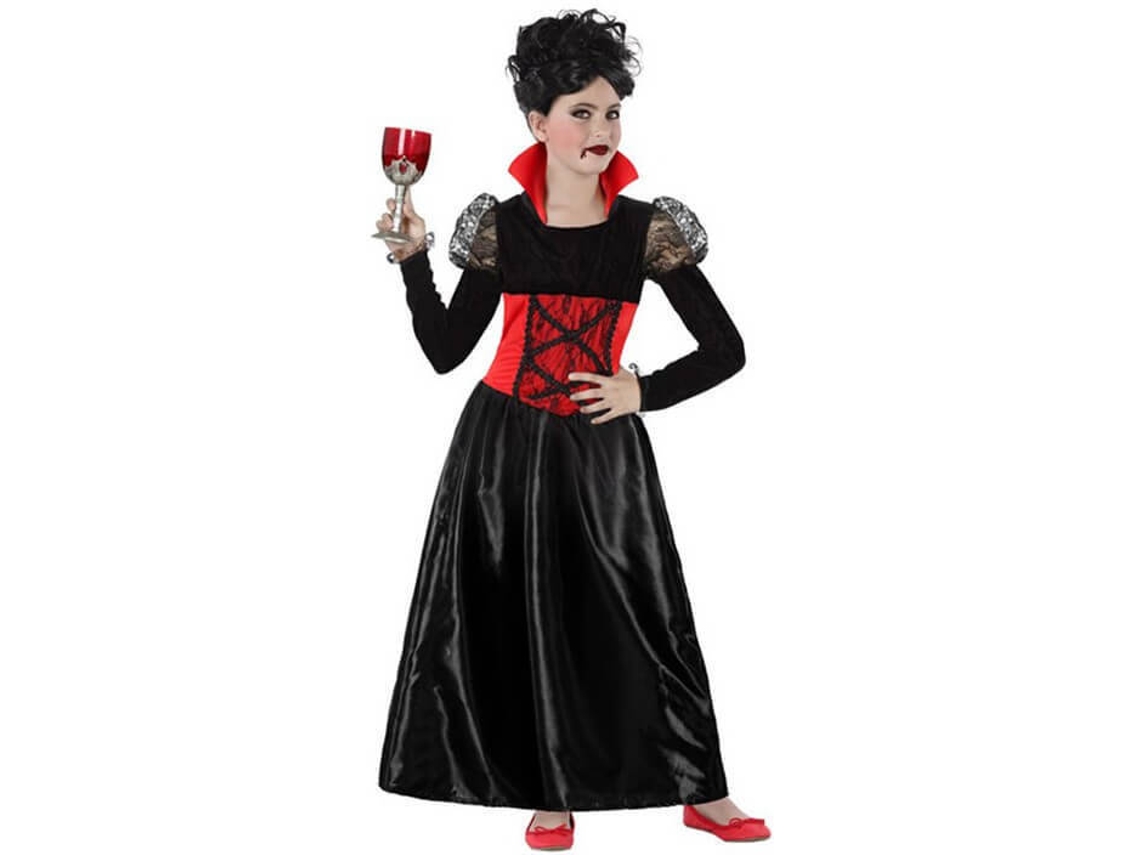 Fato de Menina DISFRAZZES Vampira Clássica (Tam: 7 a 9 anos)