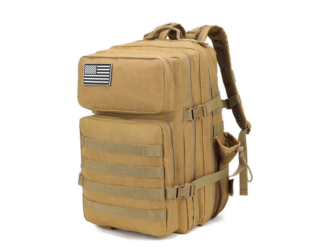 Mochila Grande Multifuncional Para Caminhadas, Escaladas, Acampamentos E Ciclismo, Com Padrão Camuflado, Estilo Militar - 3